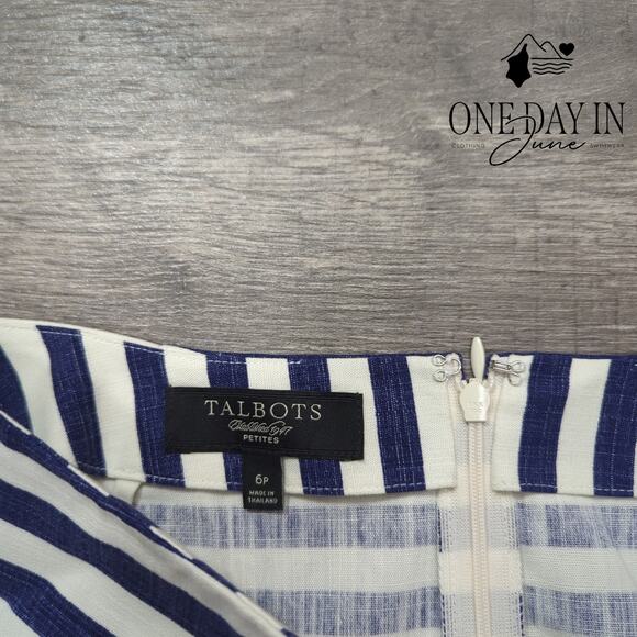 Talbots Petite Striped Pencil Skirt Size 6P - Picture 2 of 5